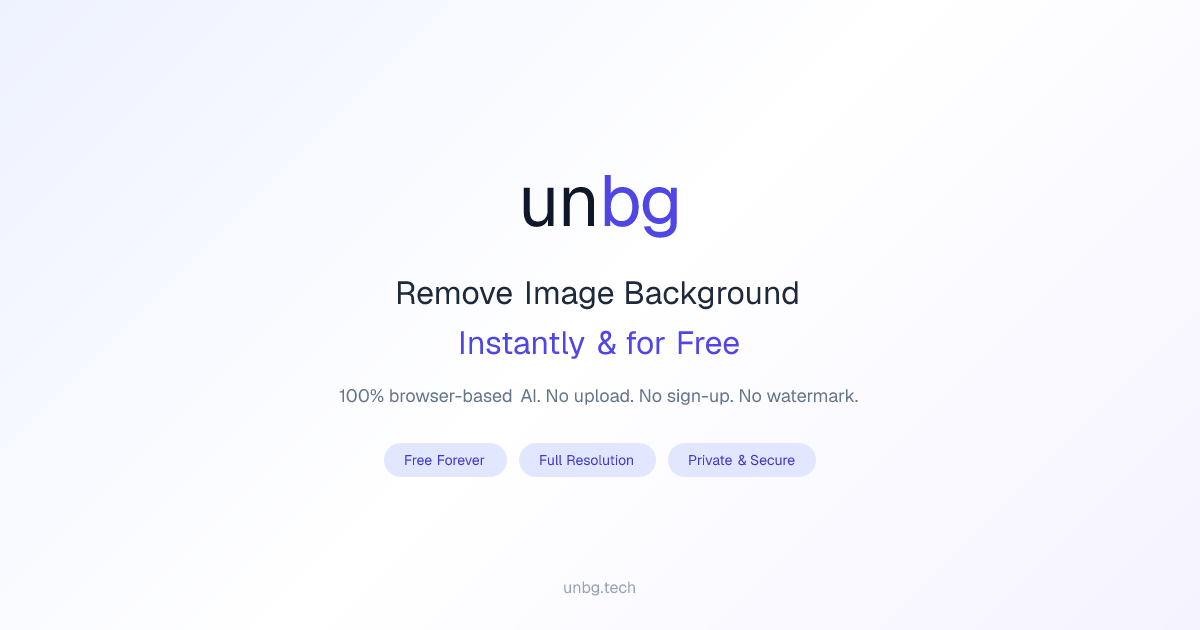 Remove Background from Image for Free - unbg